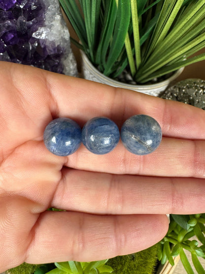 Mini Blue Kyanite Sphere - Purple Door Alchemy
