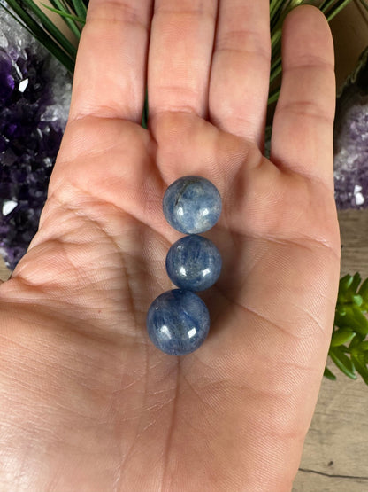 Mini Blue Kyanite Sphere - Purple Door Alchemy