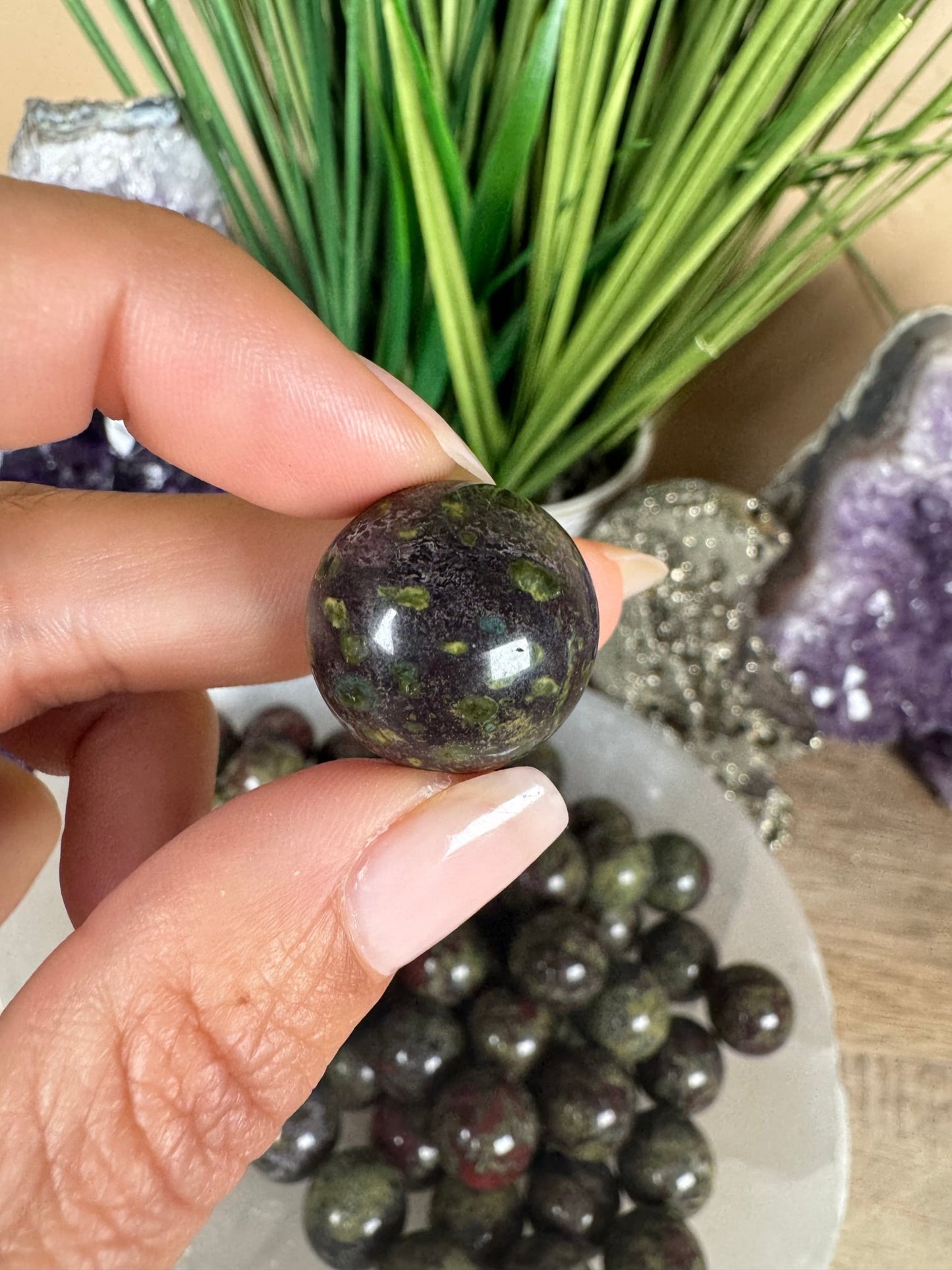 Mini Dragon Blood Stone Sphere - Purple Door Alchemy