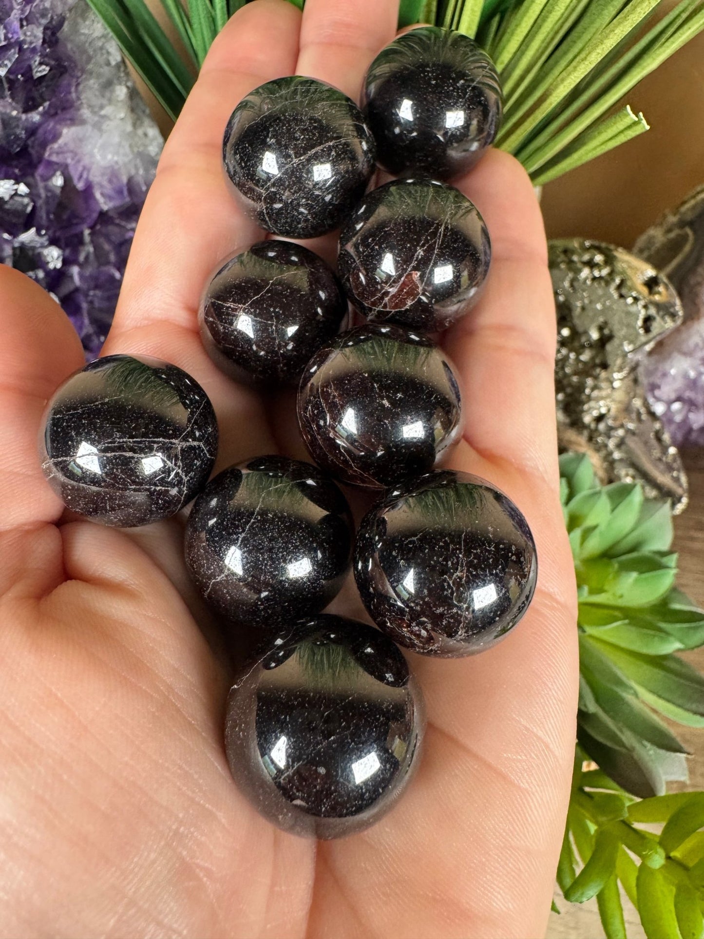 Mini Garnet Sphere - Purple Door Alchemy