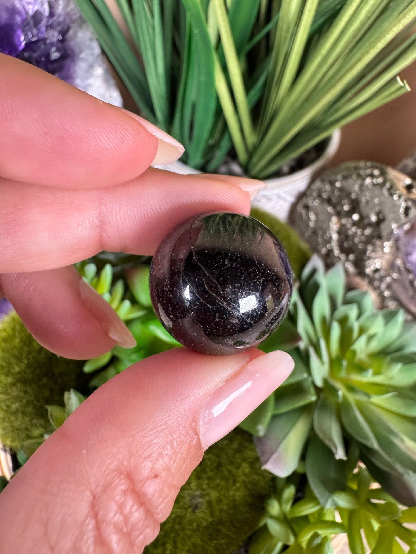 Mini Garnet Sphere - Purple Door Alchemy
