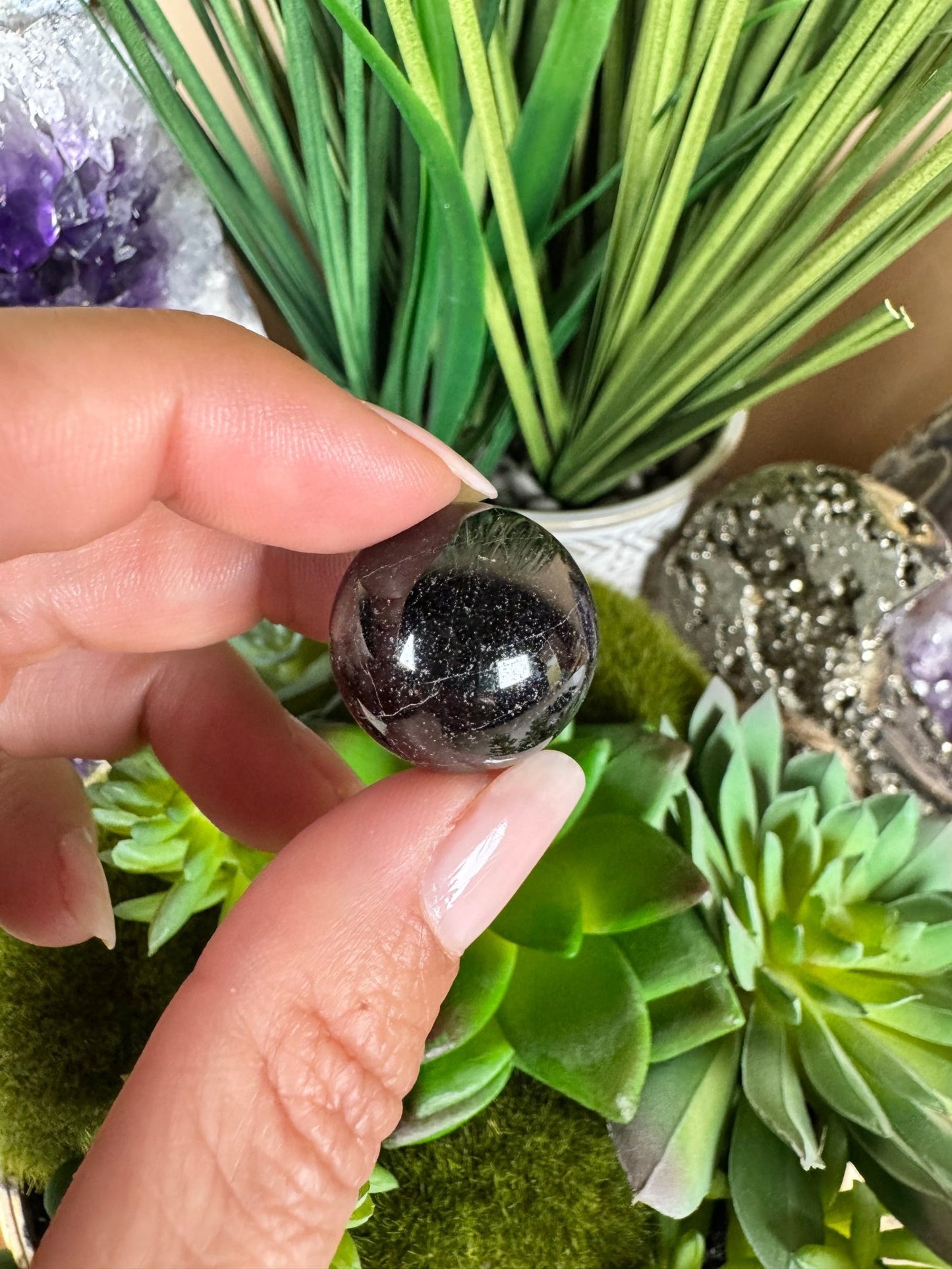 Mini Garnet Sphere - Purple Door Alchemy