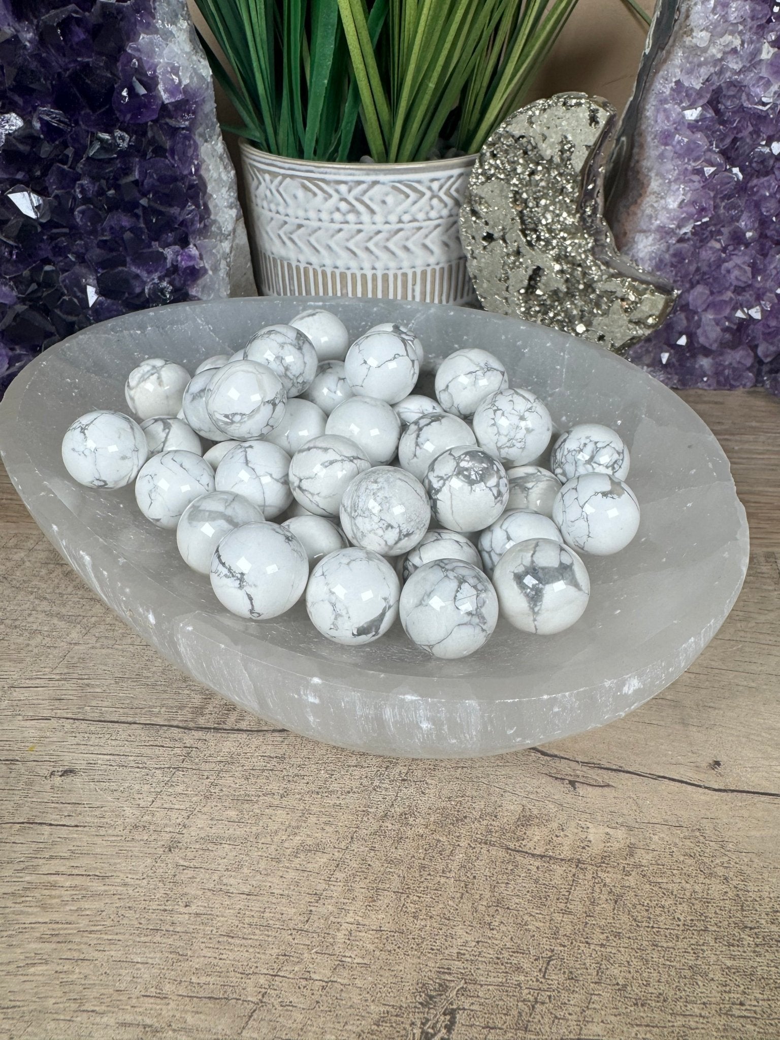 Mini Howlite Sphere - Purple Door Alchemy