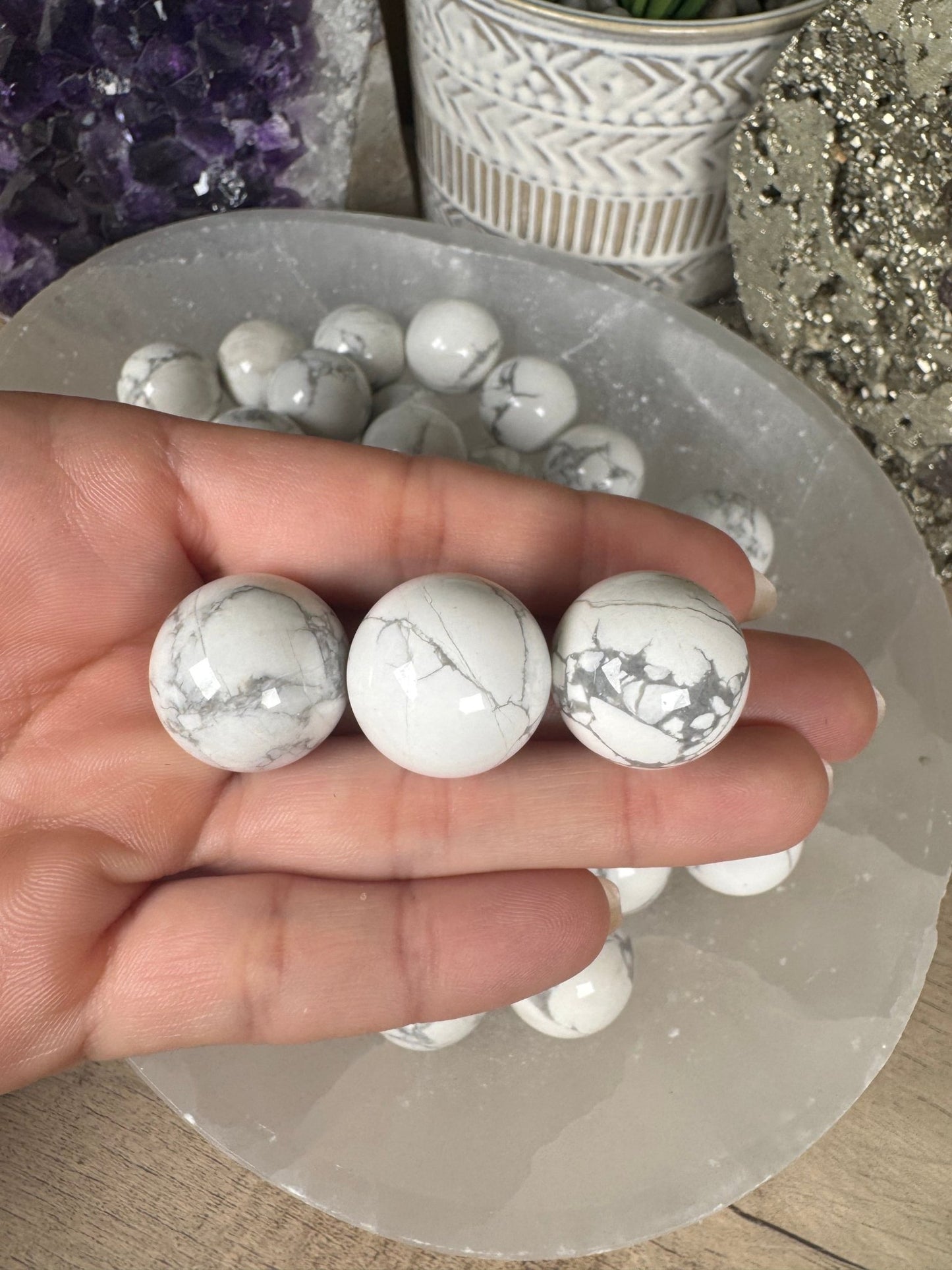 Mini Howlite Sphere - Purple Door Alchemy