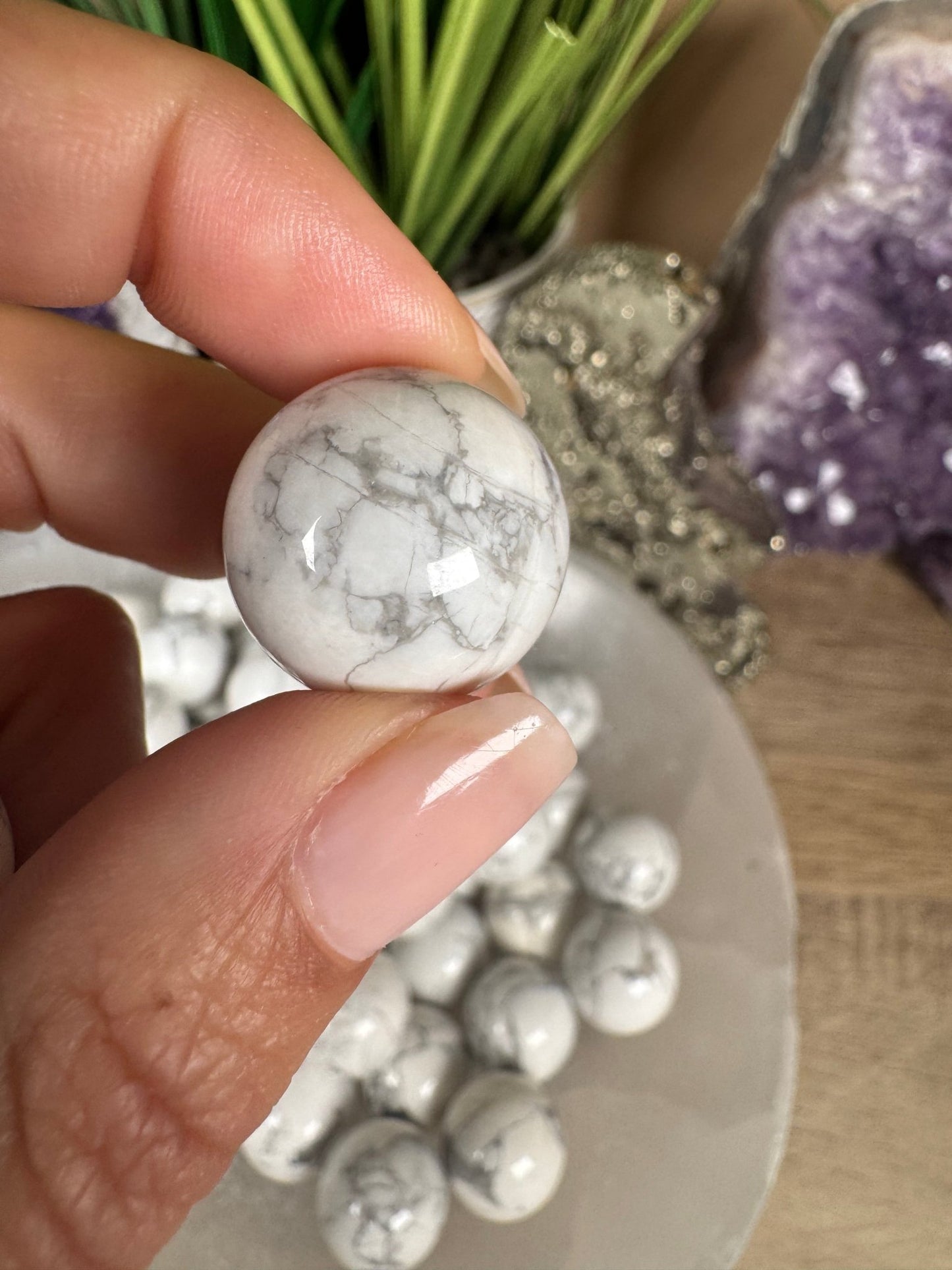 Mini Howlite Sphere - Purple Door Alchemy