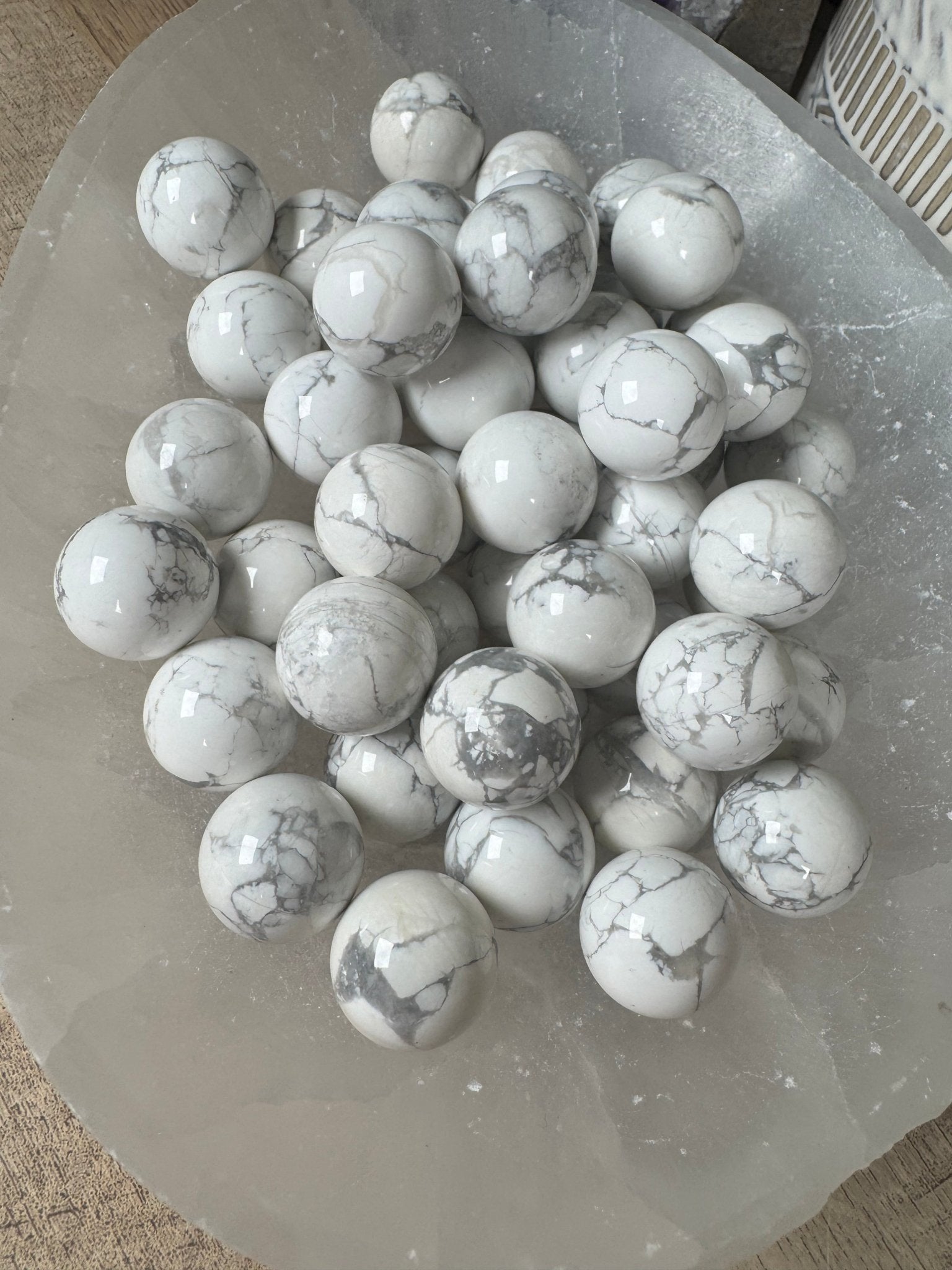 Mini Howlite Sphere - Purple Door Alchemy