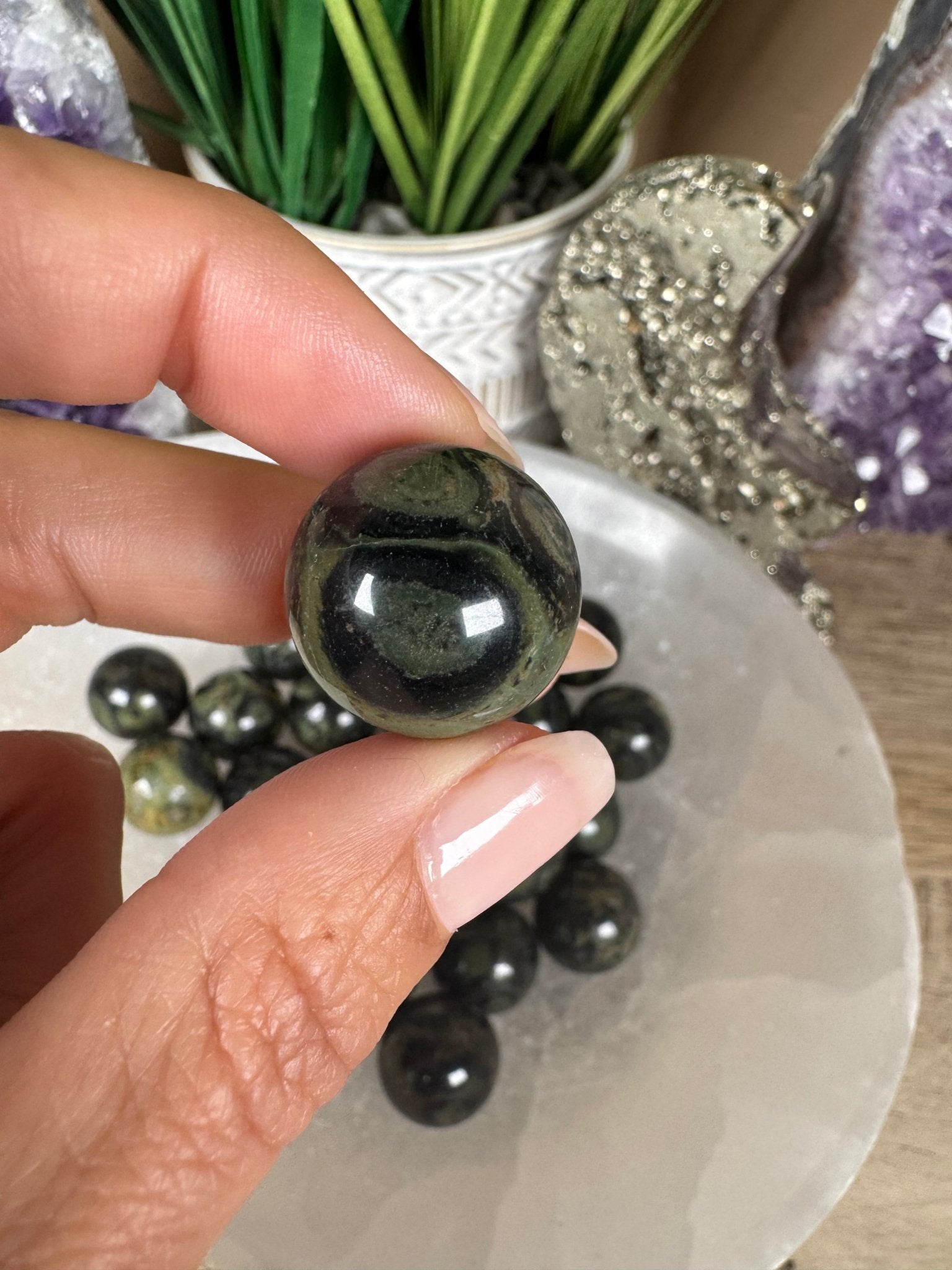 Mini Kambaba Jasper Sphere - Purple Door Alchemy