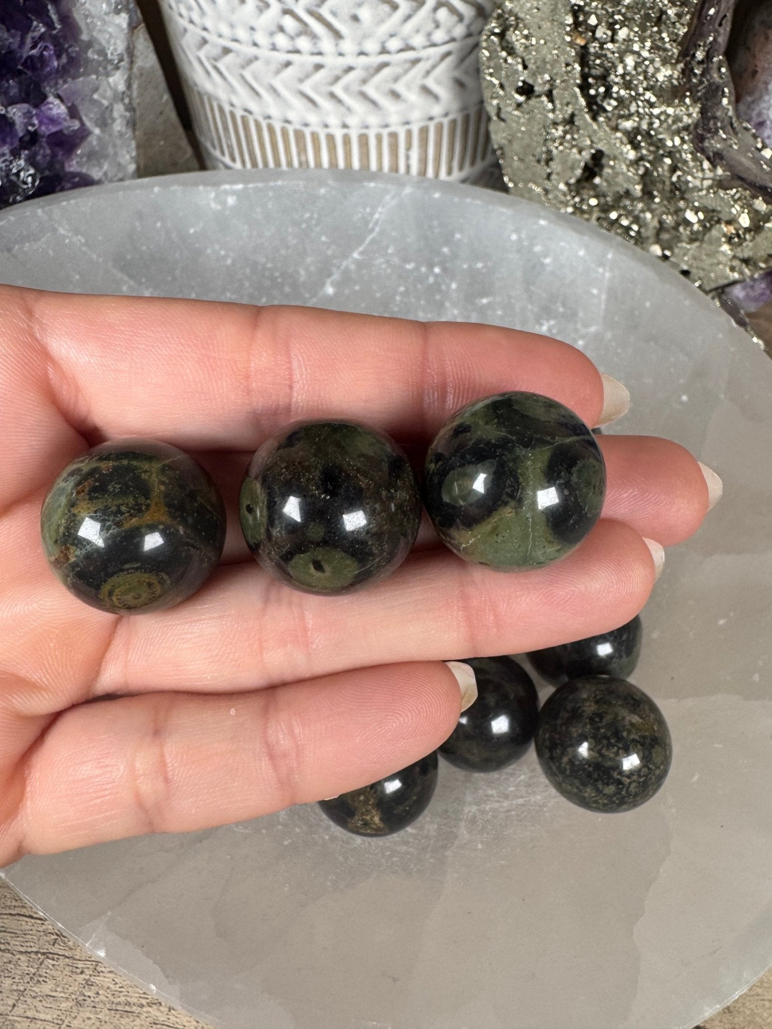 Mini Kambaba Jasper Sphere - Purple Door Alchemy