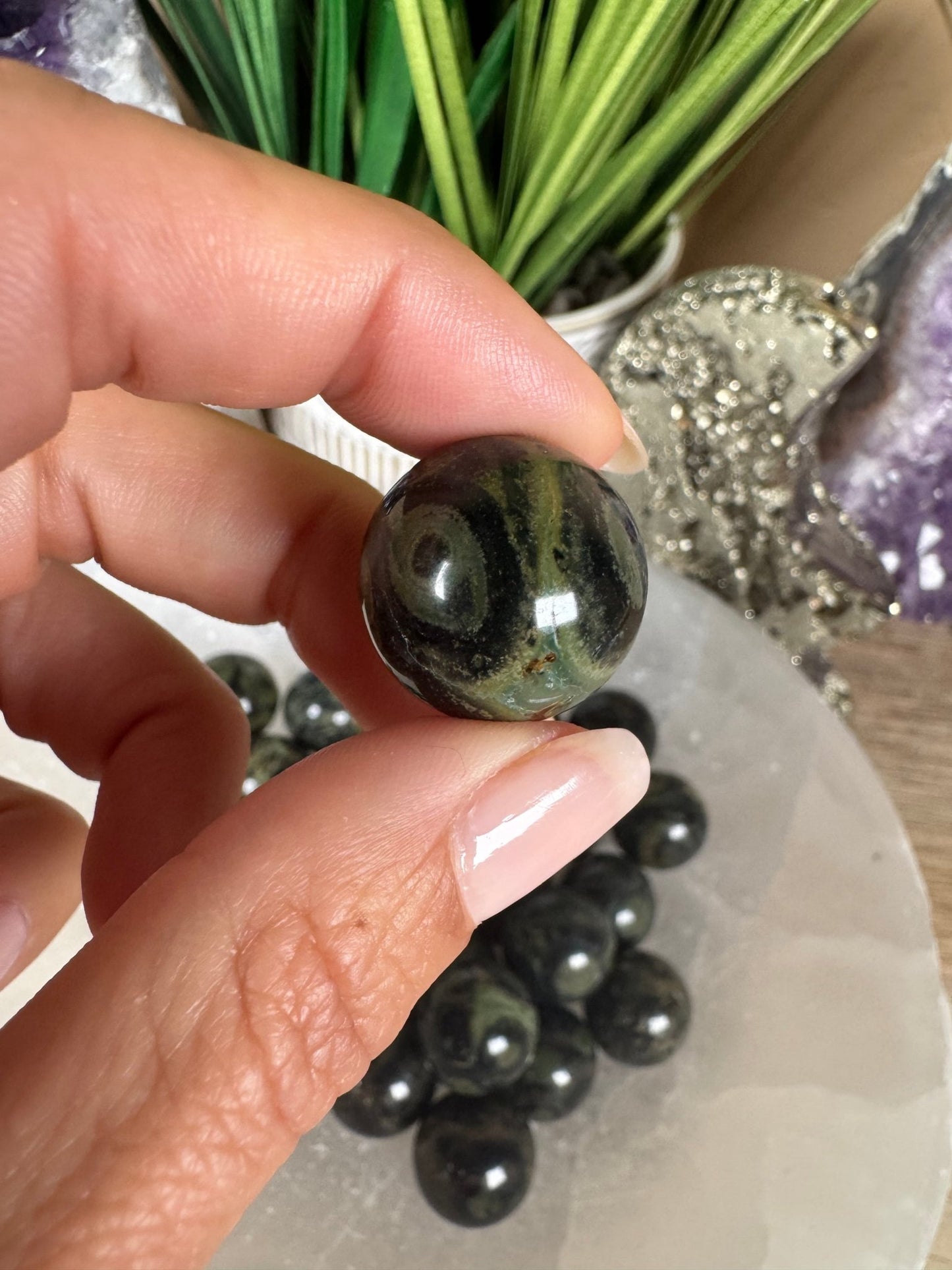 Mini Kambaba Jasper Sphere - Purple Door Alchemy
