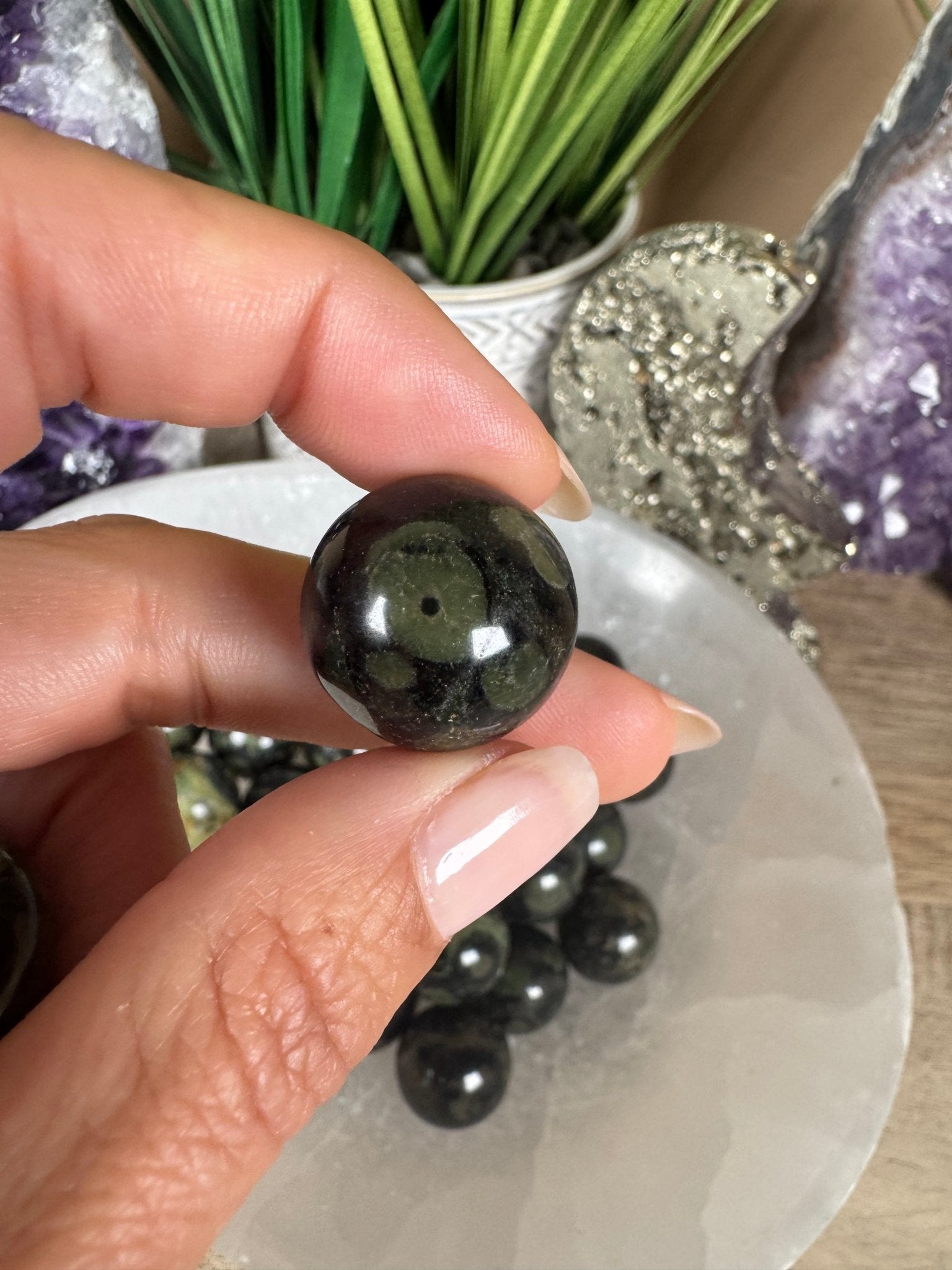 Mini Kambaba Jasper Sphere - Purple Door Alchemy