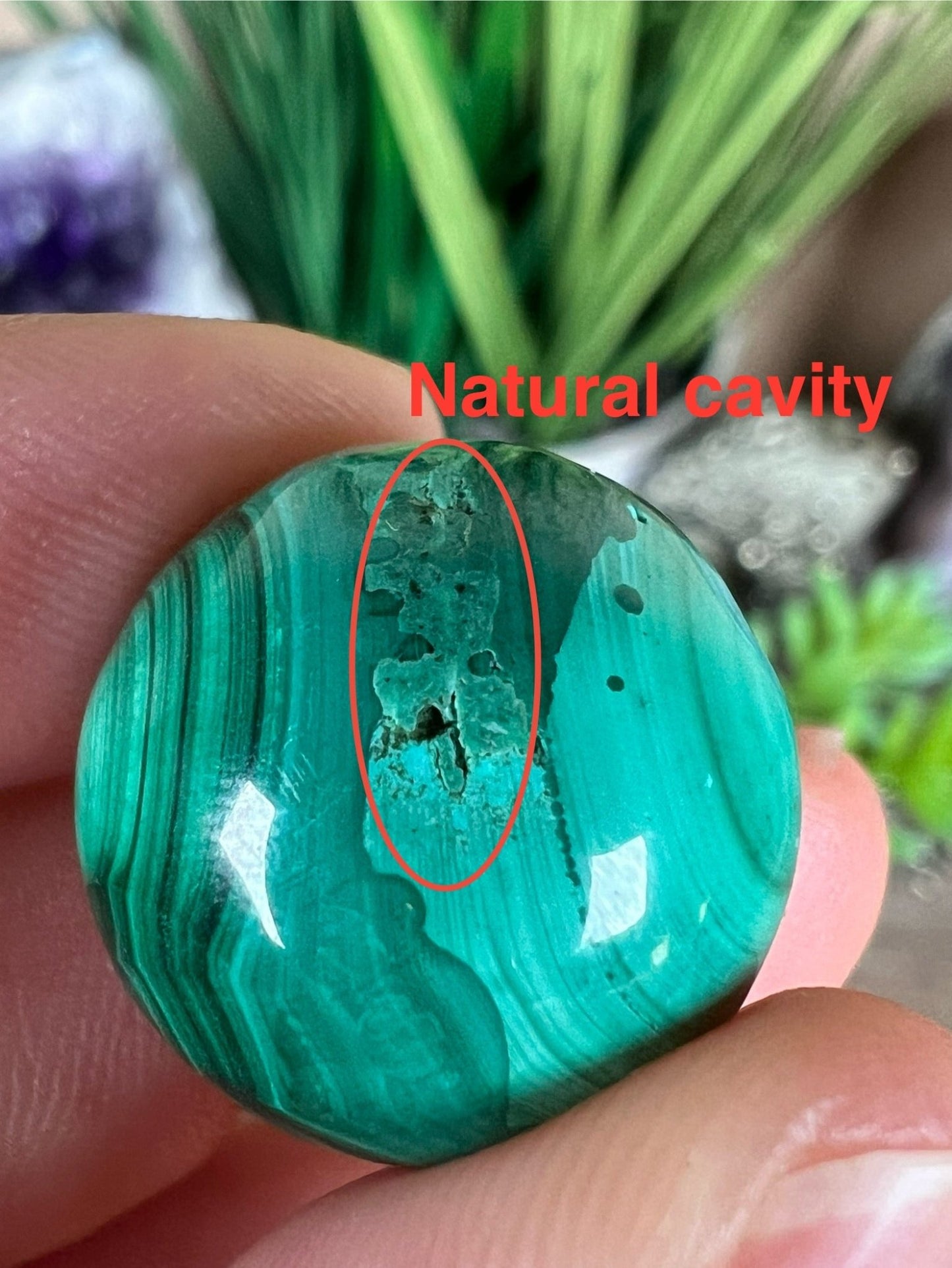 Mini Malachite Sphere 18mm - Purple Door Alchemy