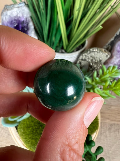 Mini Malachite Sphere 20mm - Purple Door Alchemy