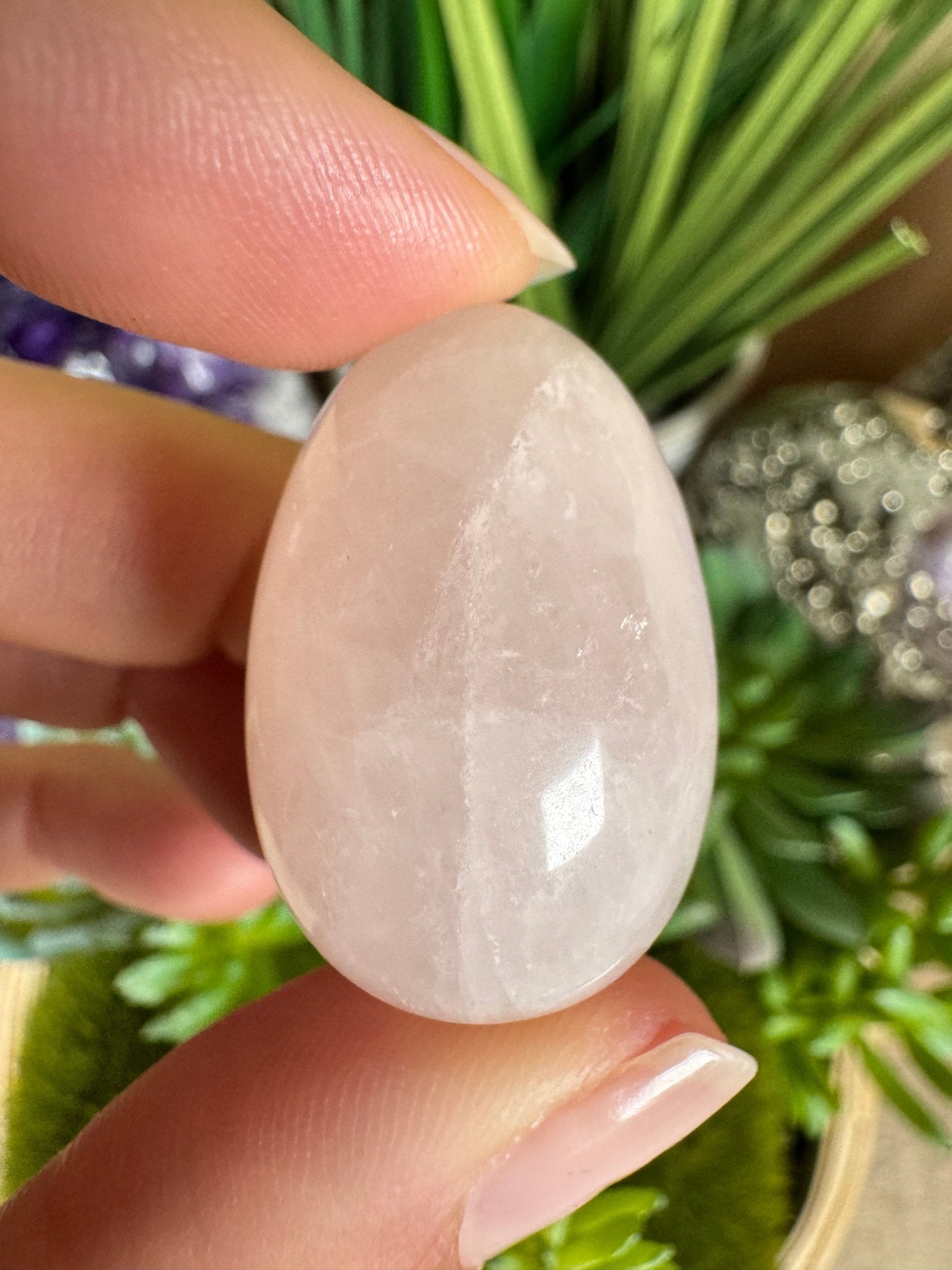 Mini Rose Quartz Egg - Purple Door Alchemy