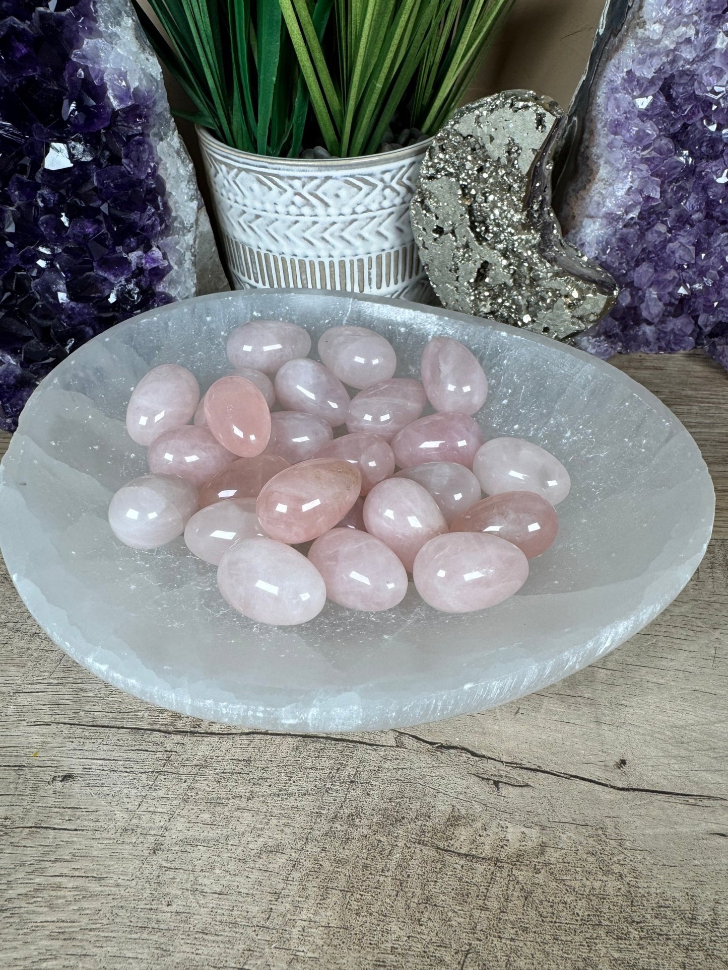 Mini Rose Quartz Egg - Purple Door Alchemy