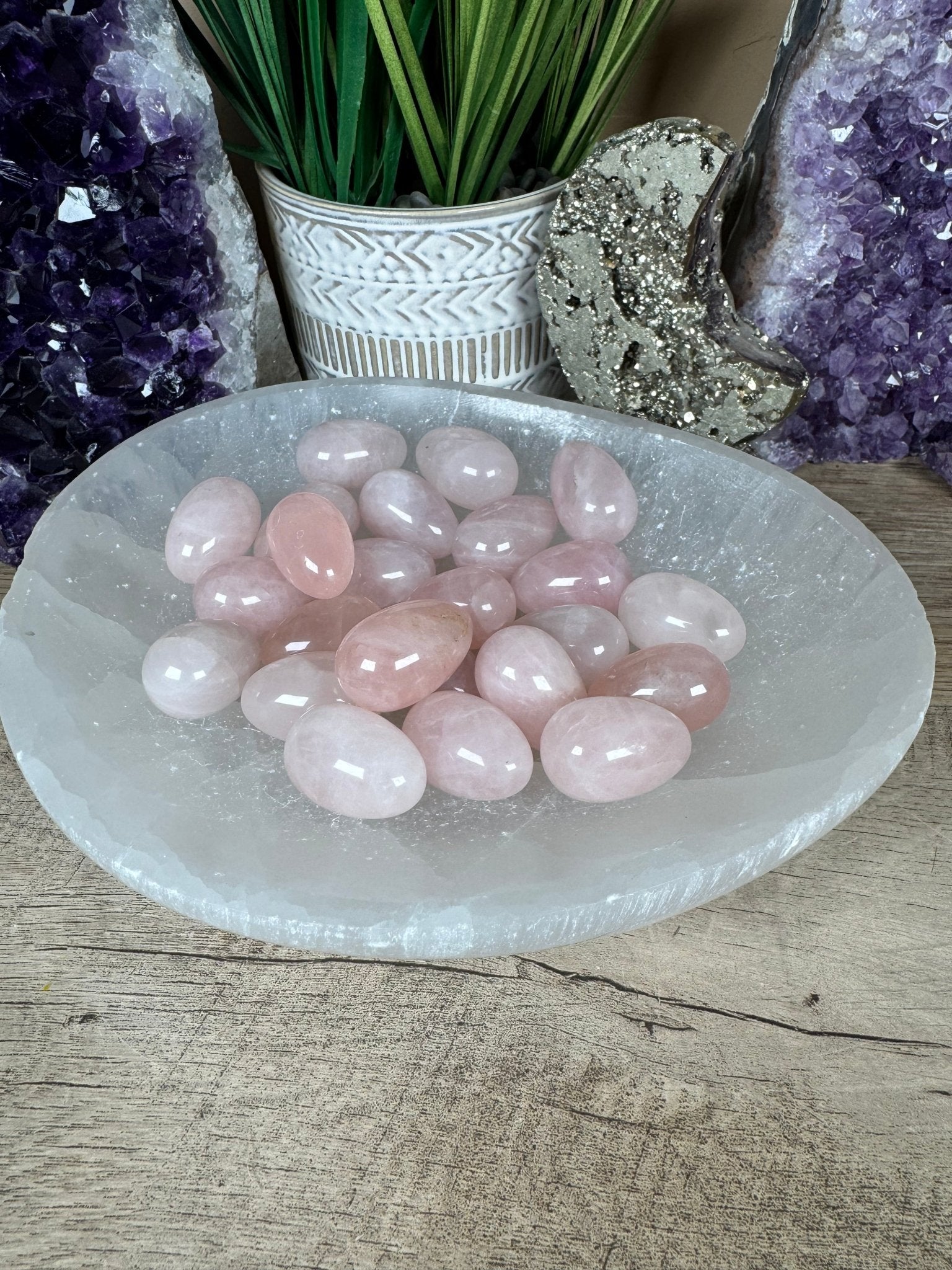 Mini Rose Quartz Egg - Purple Door Alchemy