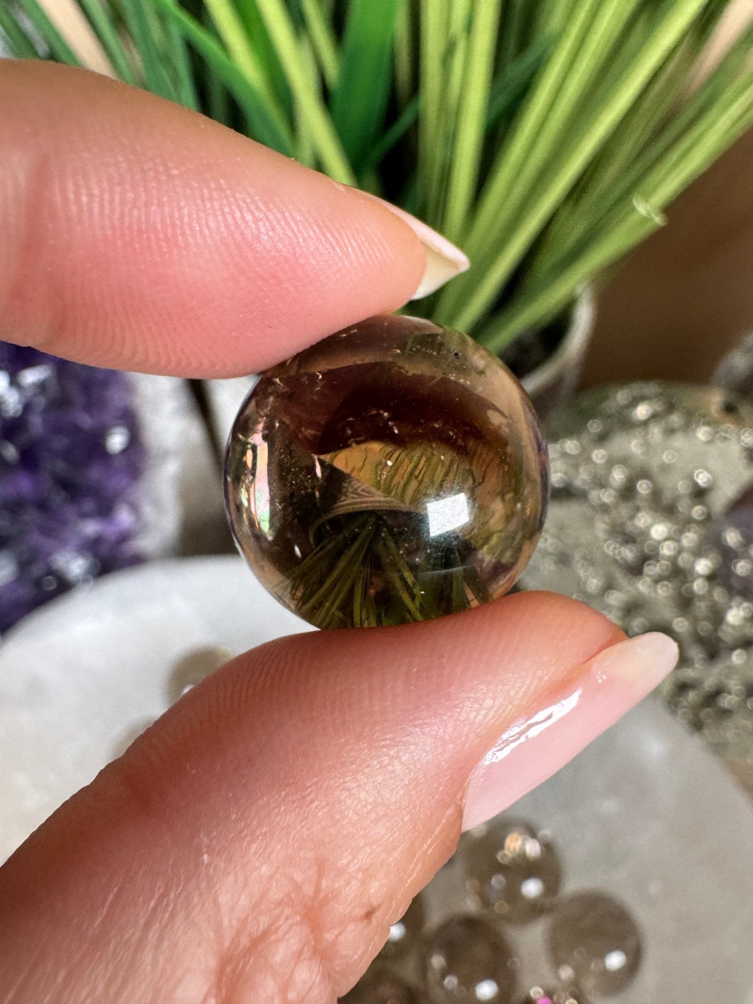 Mini Smoky Quartz Sphere - Purple Door Alchemy