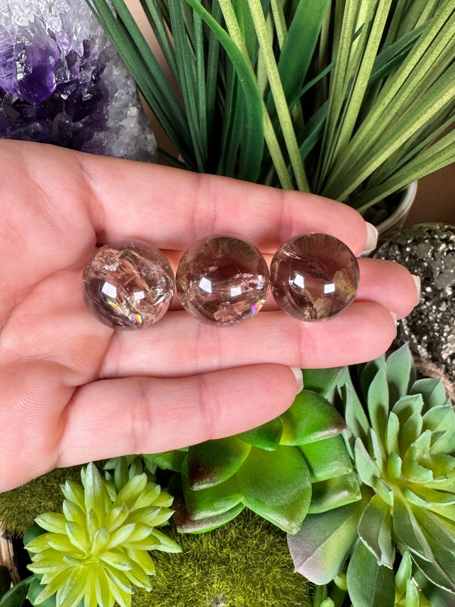 Mini Smoky Quartz Sphere - Purple Door Alchemy