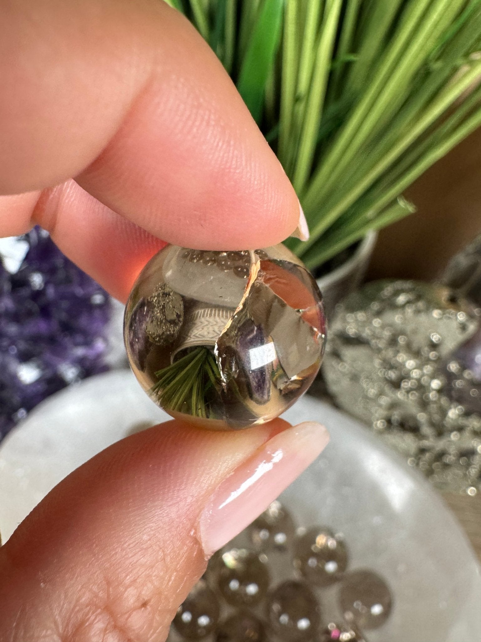 Mini Smoky Quartz Sphere - Purple Door Alchemy