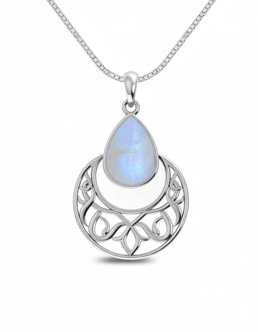 Moonstone Crescent Necklace - Purple Door Alchemy
