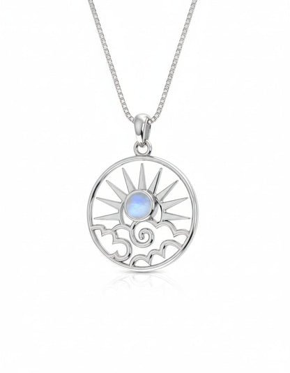Moonstone Sunrise Necklace - Purple Door Alchemy