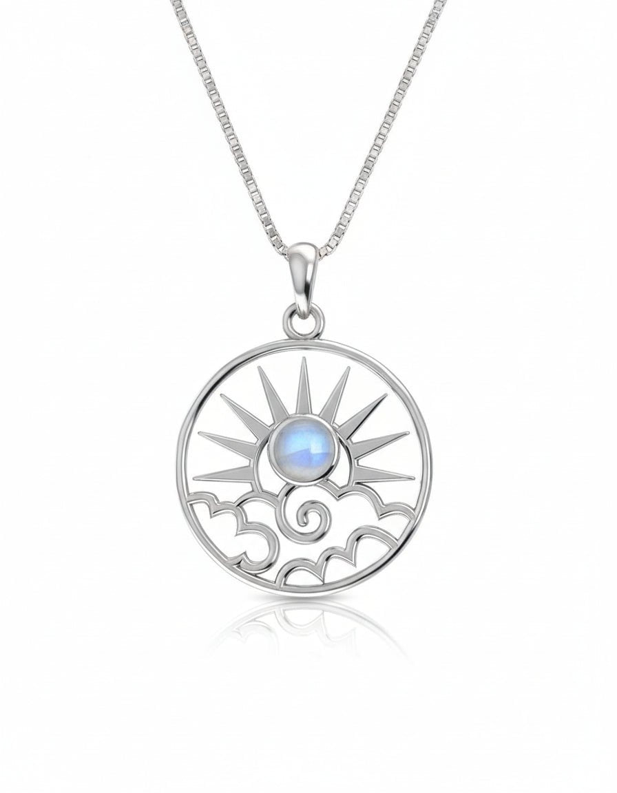 Moonstone Sunrise Necklace - Purple Door Alchemy