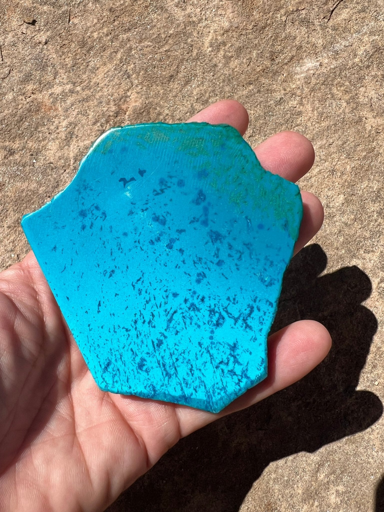 Namibian Chrysocolla Slab 106g - Purple Door Alchemy