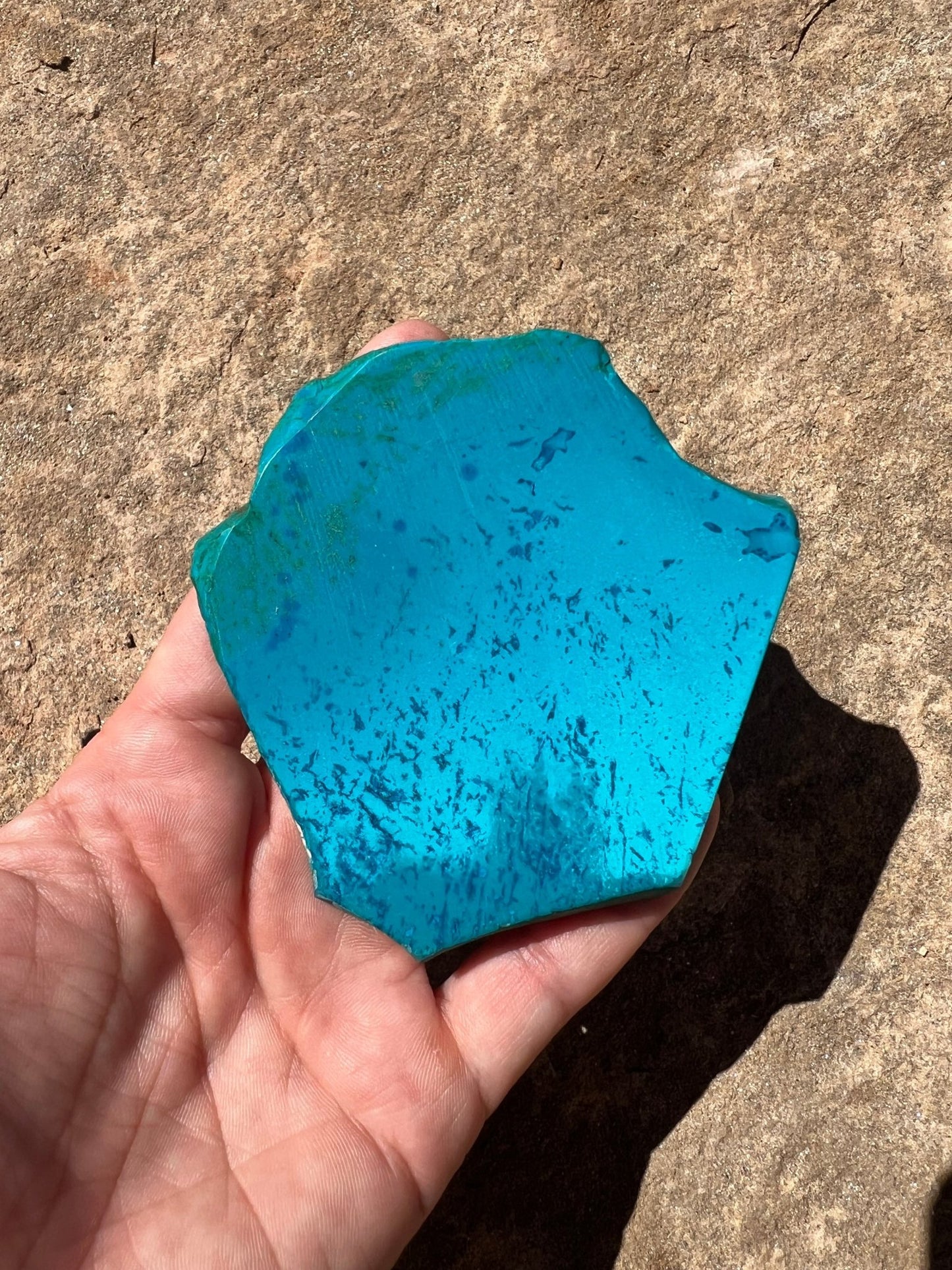 Namibian Chrysocolla Slab 106g - Purple Door Alchemy