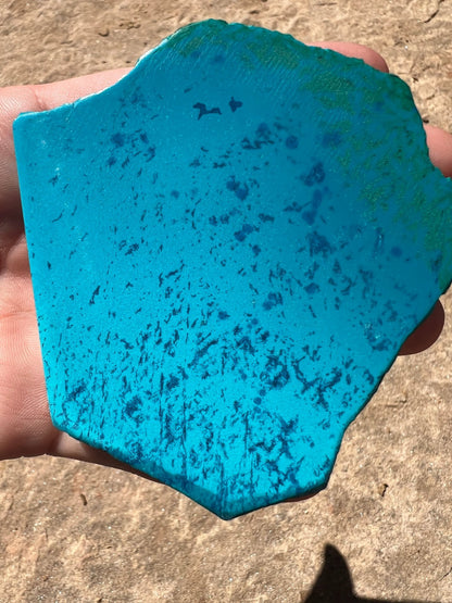 Namibian Chrysocolla Slab 106g - Purple Door Alchemy