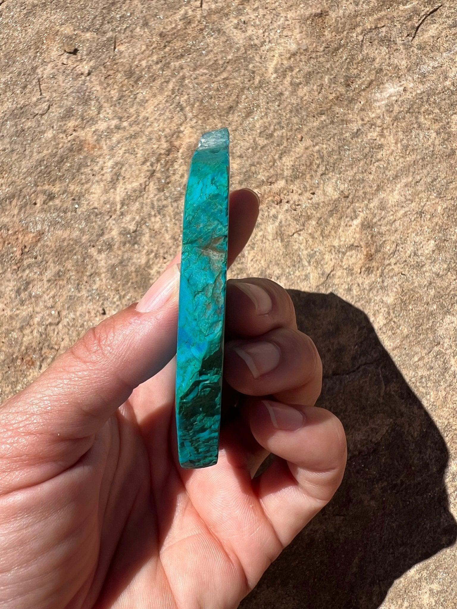 Namibian Chrysocolla Slab 106g - Purple Door Alchemy