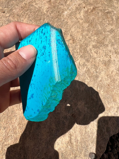 Namibian Chrysocolla Slab 61g - Purple Door Alchemy