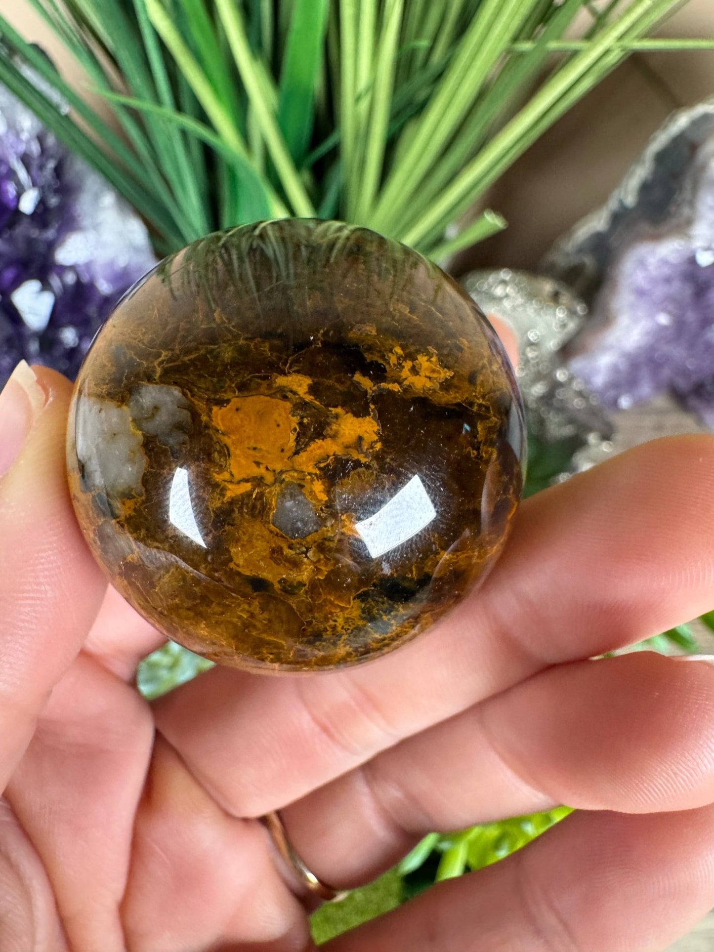 Nellite Sphere 40mm, 10 - Purple Door Alchemy