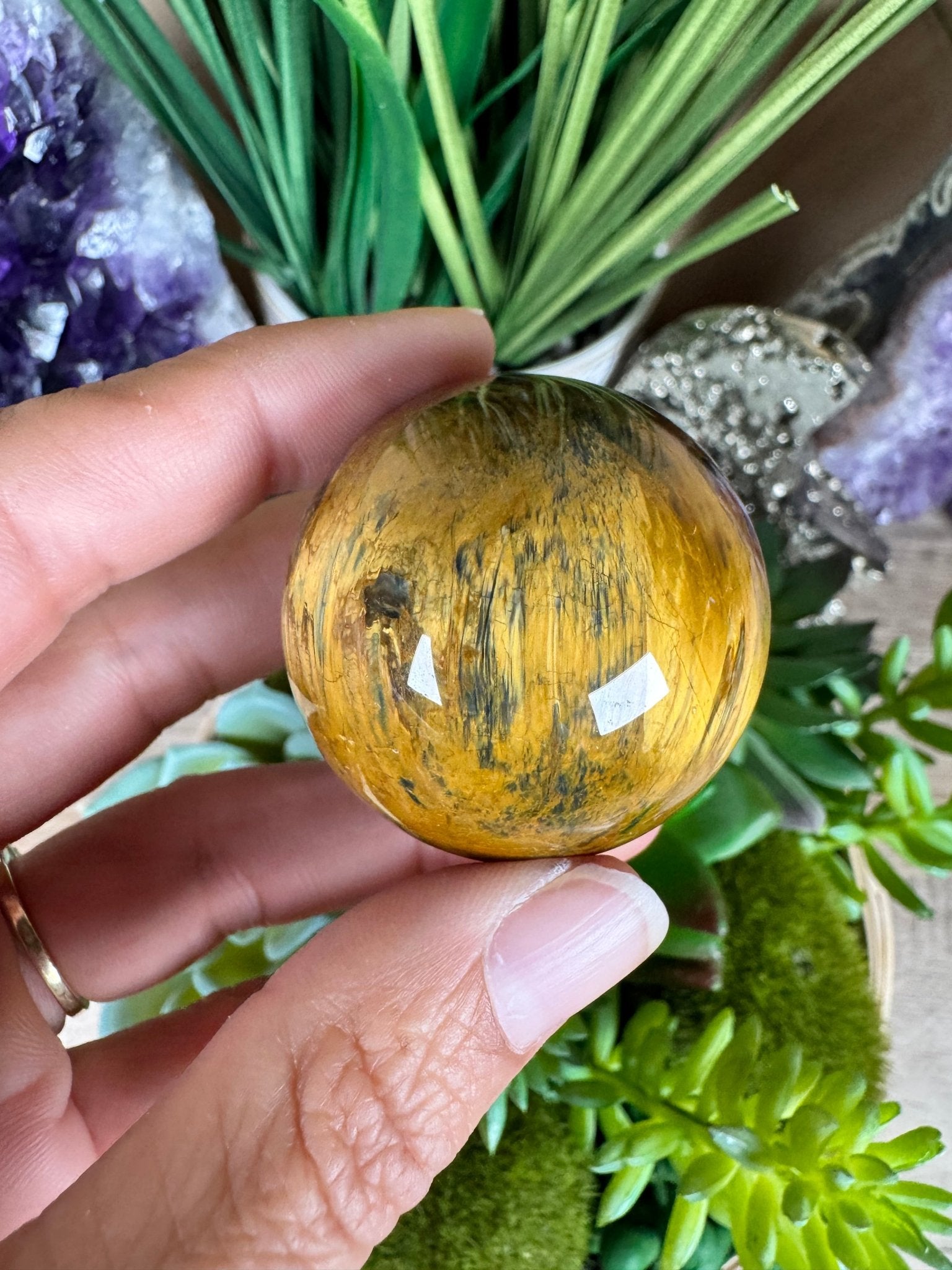 Nellite Sphere 40mm, 10 - Purple Door Alchemy