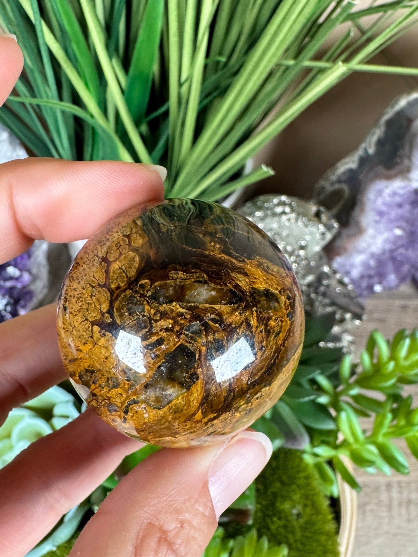 Nellite Sphere 40mm, 7 - Purple Door Alchemy