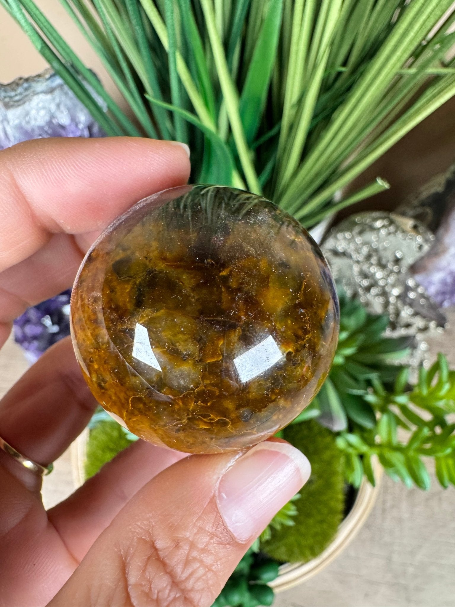 Nellite Sphere 40mm, 9 - Purple Door Alchemy