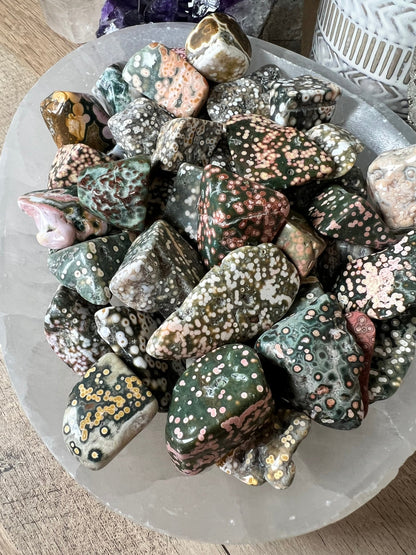 Ocean Jasper Tumble - Purple Door Alchemy