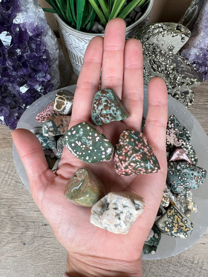 Ocean Jasper Tumble - Purple Door Alchemy