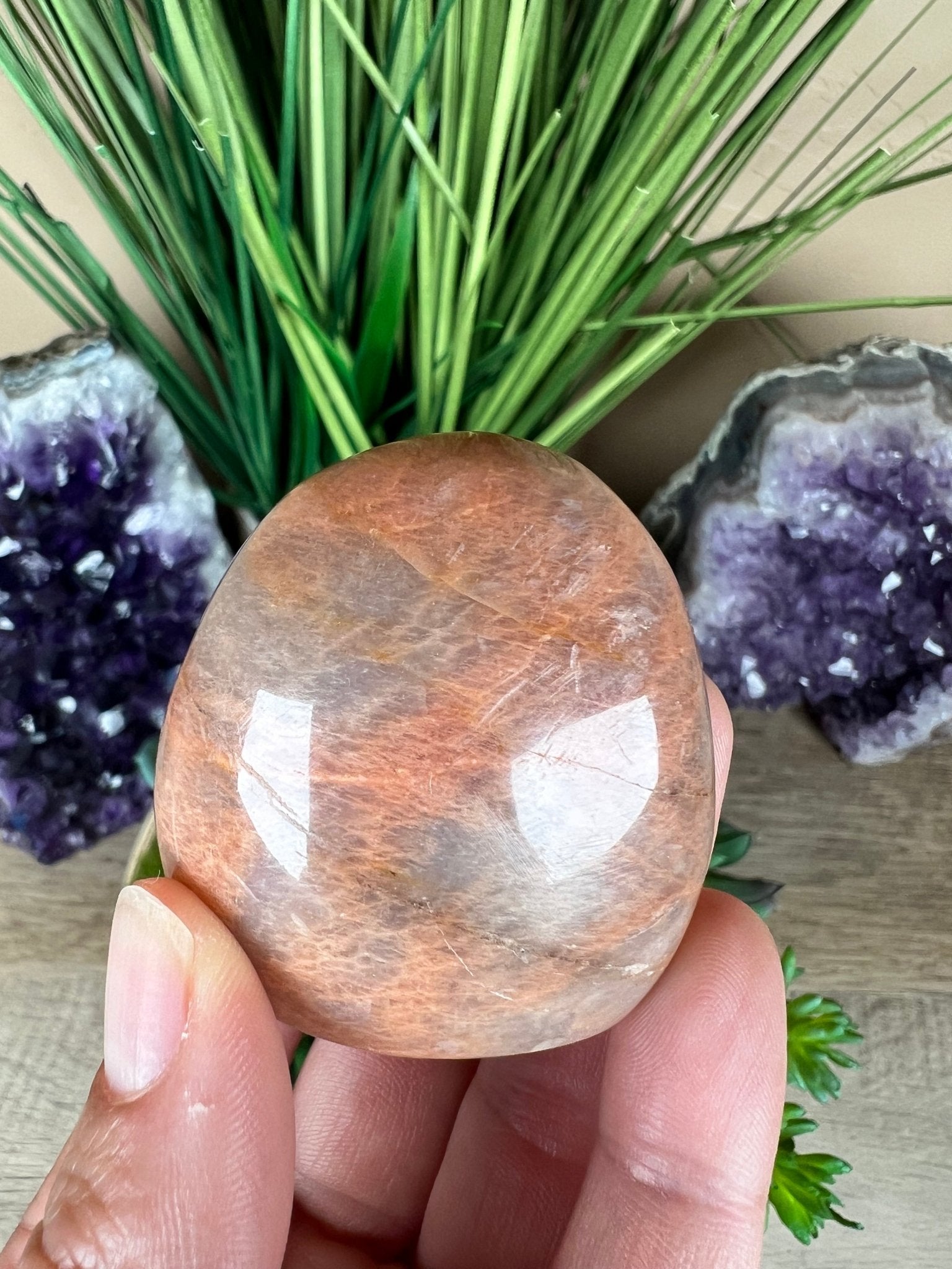 Peach Moonstone Freeform 1.8 inch - Purple Door Alchemy