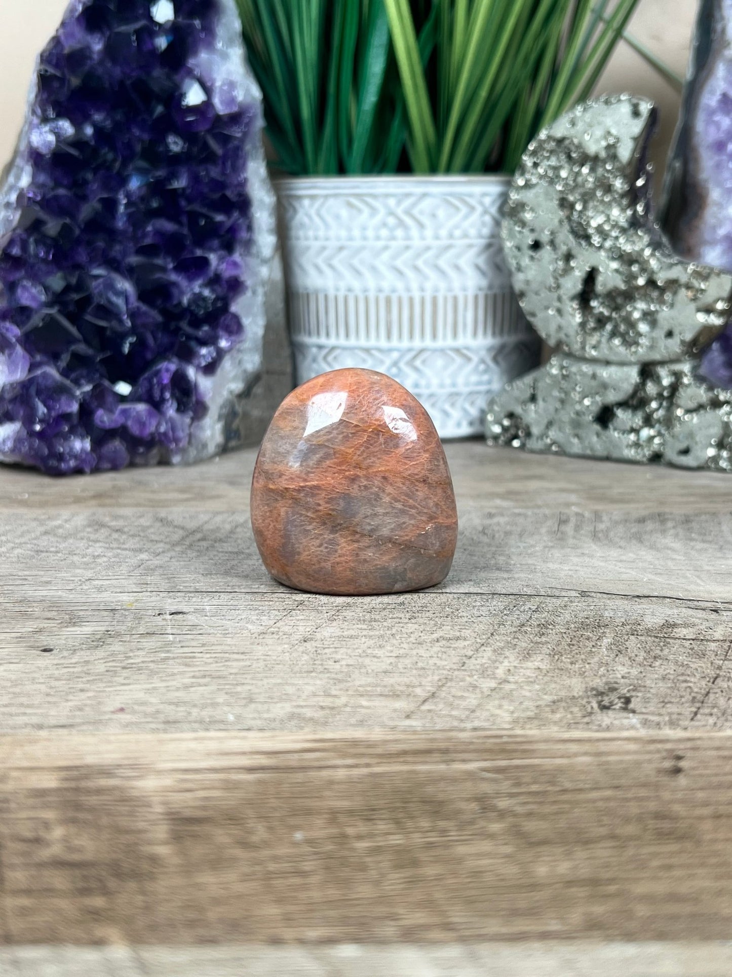 Peach Moonstone Freeform 1.8 inch - Purple Door Alchemy