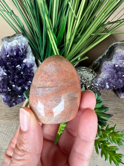Peach Moonstone Freeform 1.8 inch - Purple Door Alchemy