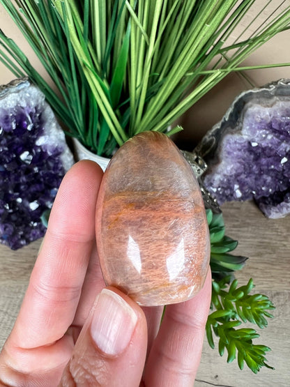 Peach Moonstone Freeform 1.8 inch - Purple Door Alchemy