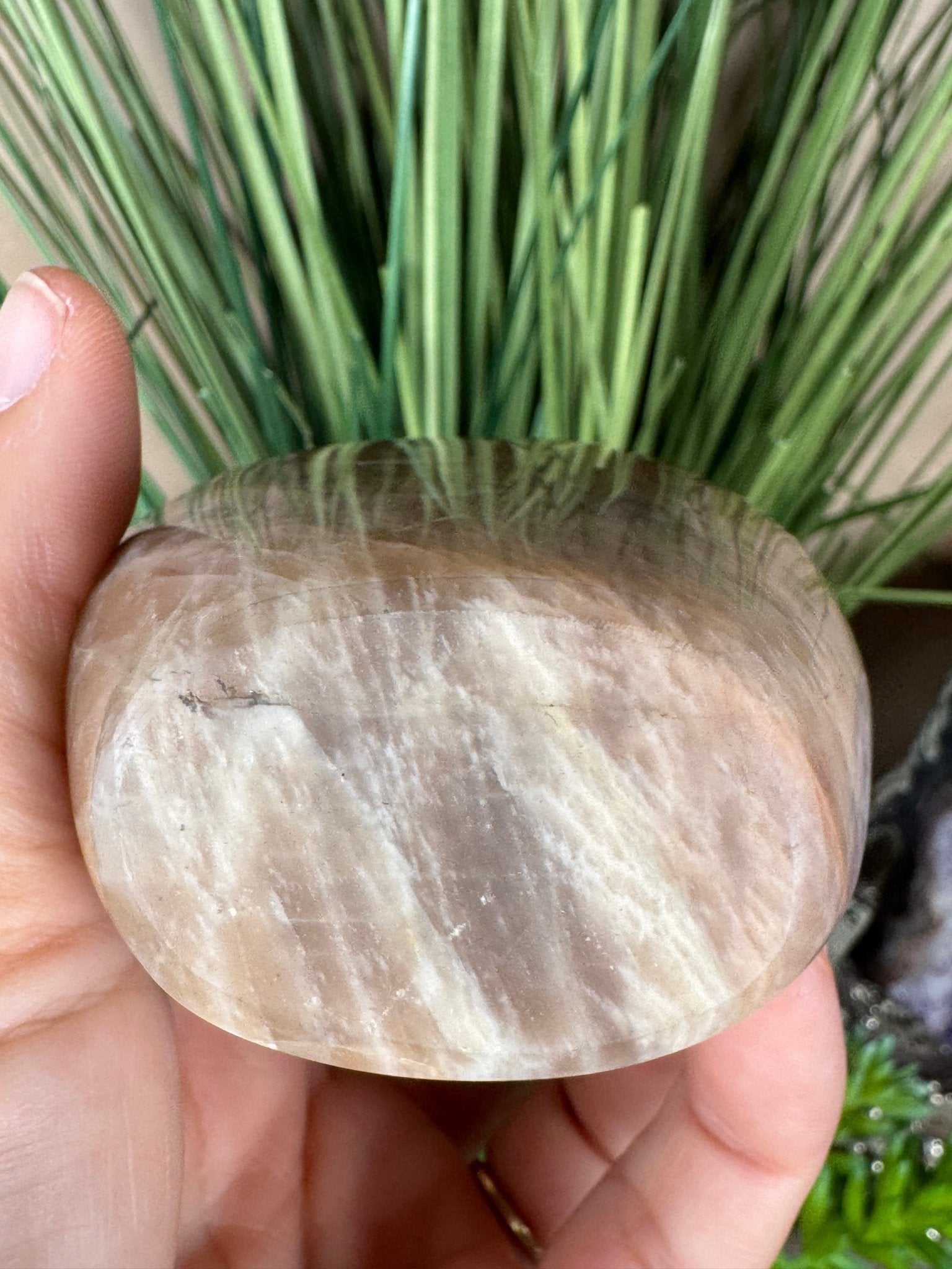 Peach Moonstone Freeform 4.17in - Purple Door Alchemy