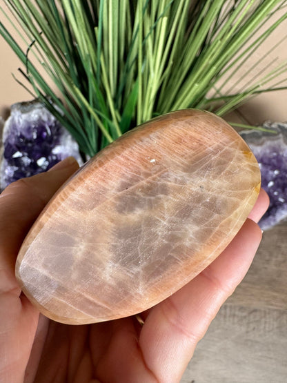 Peach Moonstone Freeform 4.72in - Purple Door Alchemy