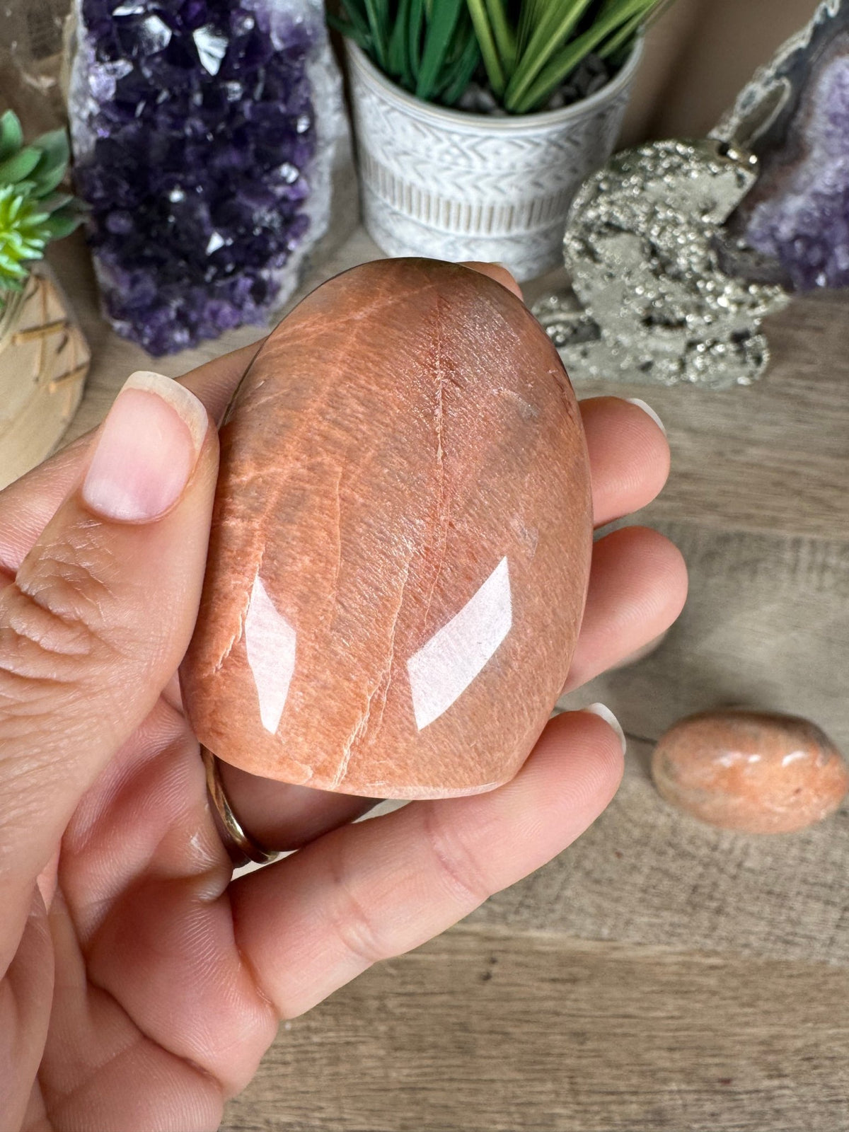 Peach Moonstone Freeform - Purple Door Alchemy