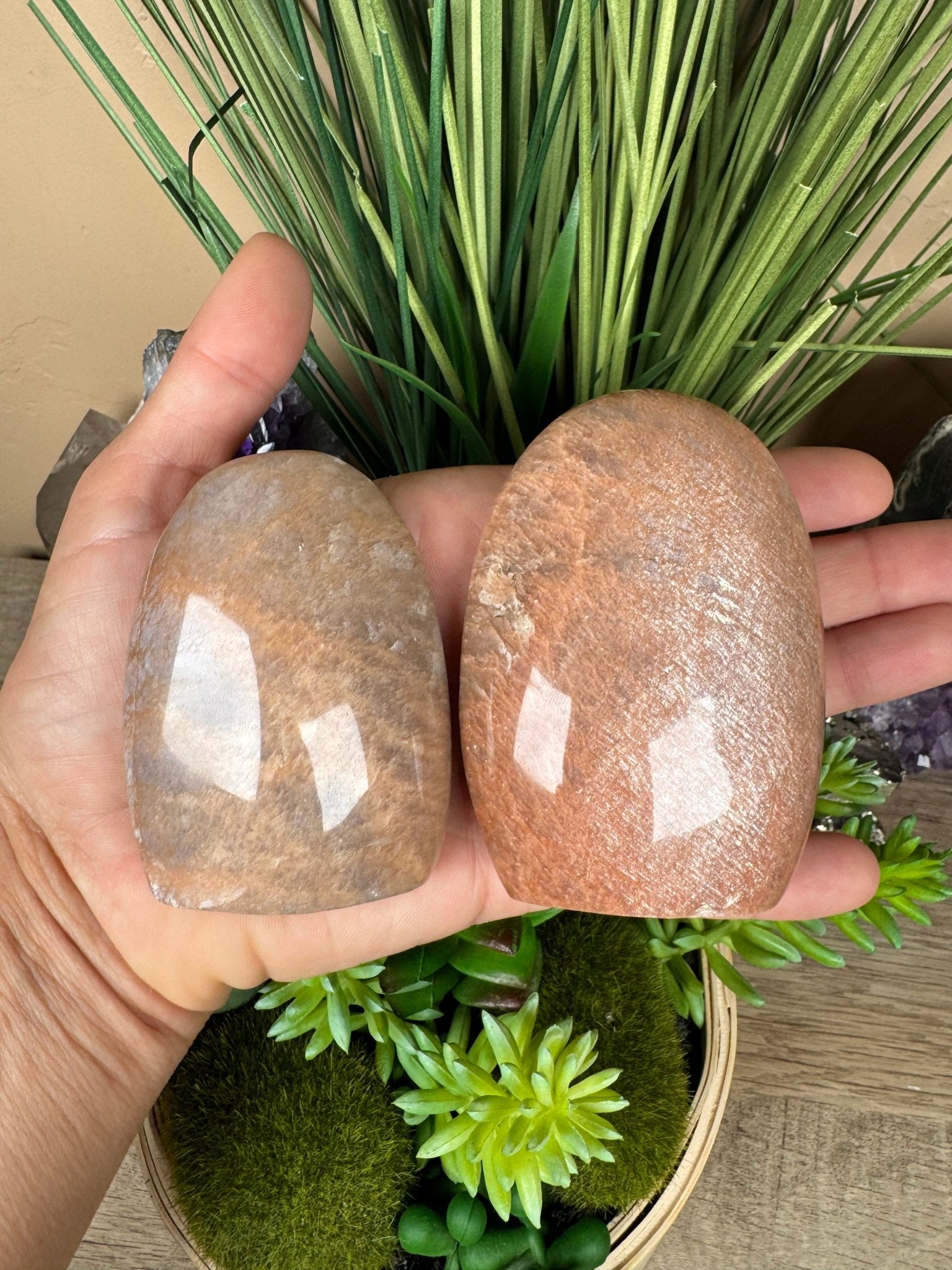 Peach Moonstone Freeform - Purple Door Alchemy