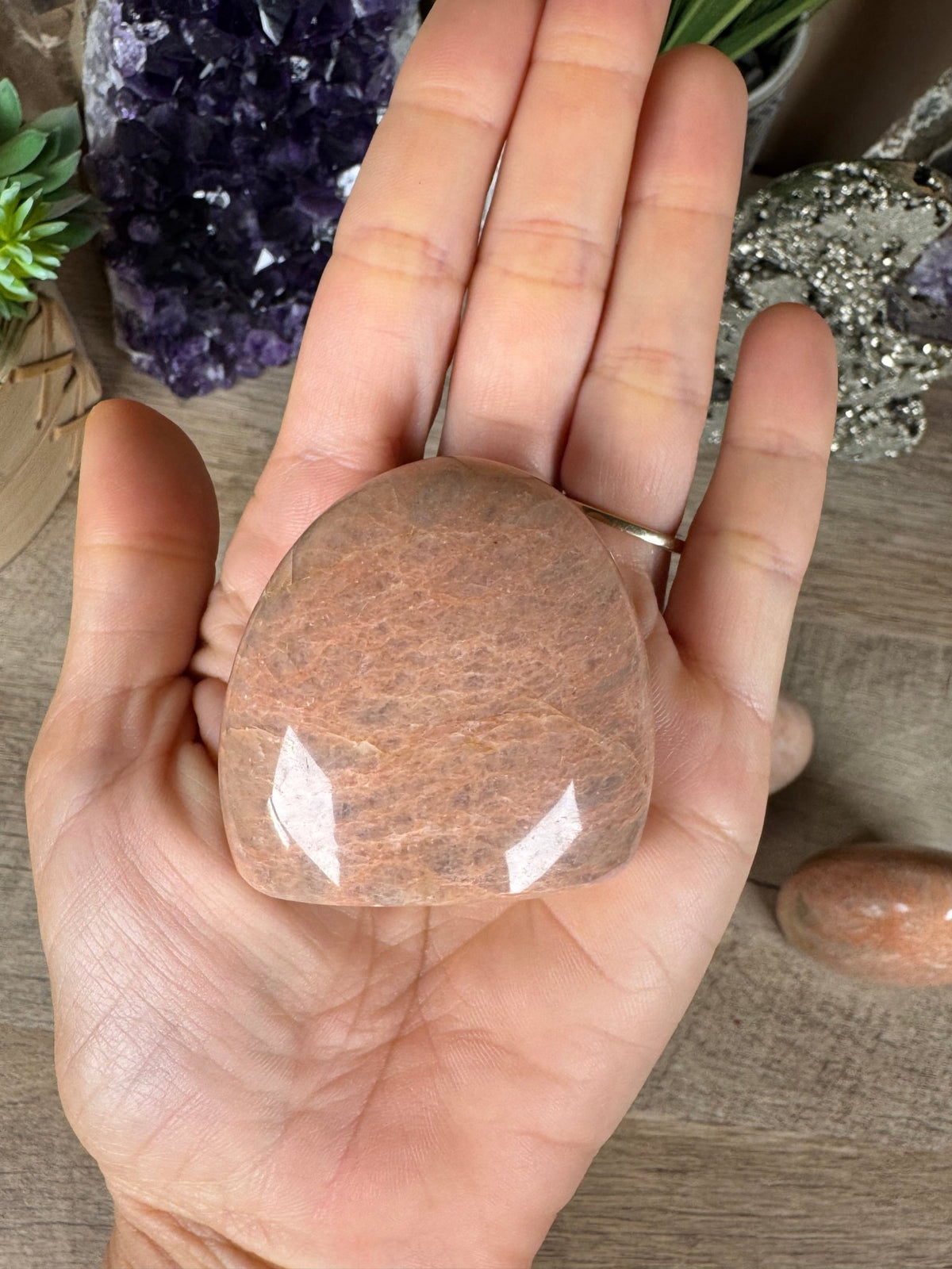 Peach Moonstone Freeform - Purple Door Alchemy