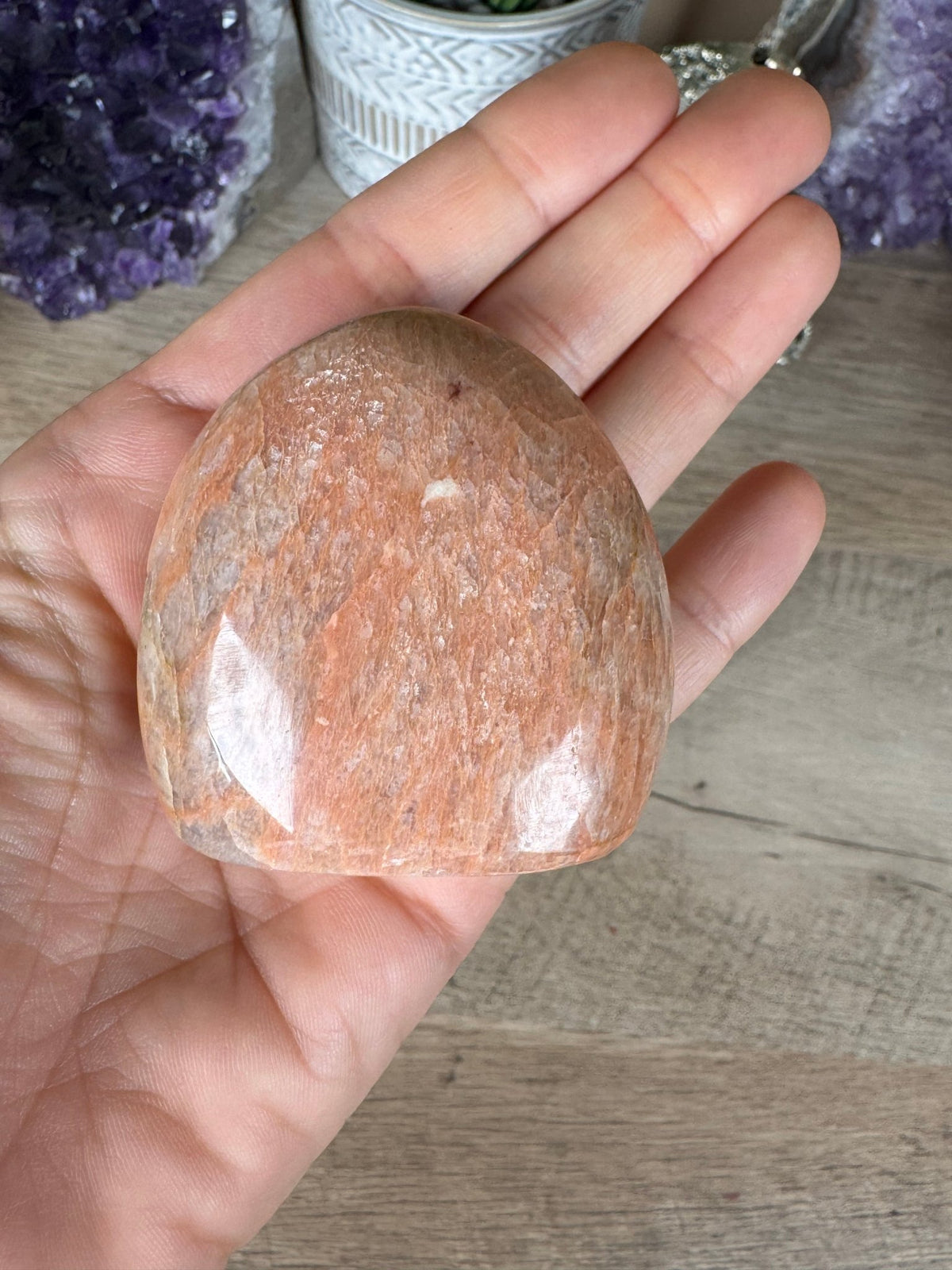 Peach Moonstone Freeform - Purple Door Alchemy