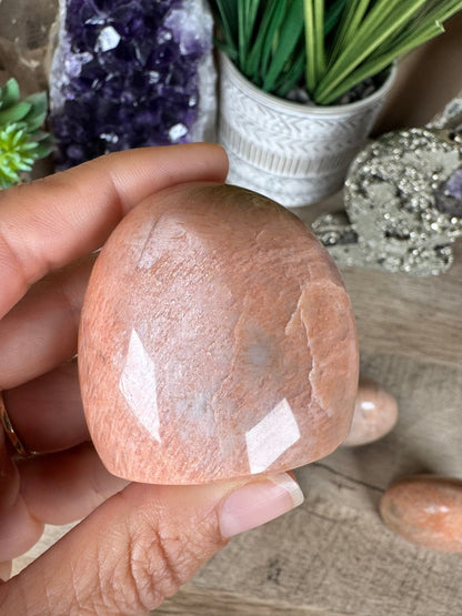 Peach Moonstone Freeform - Purple Door Alchemy