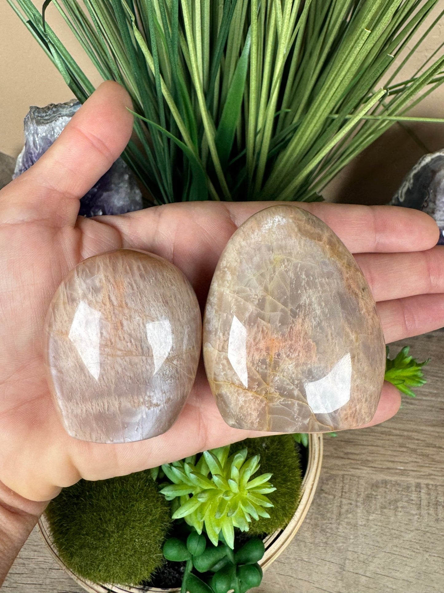 Peach Moonstone Freeform - Purple Door Alchemy