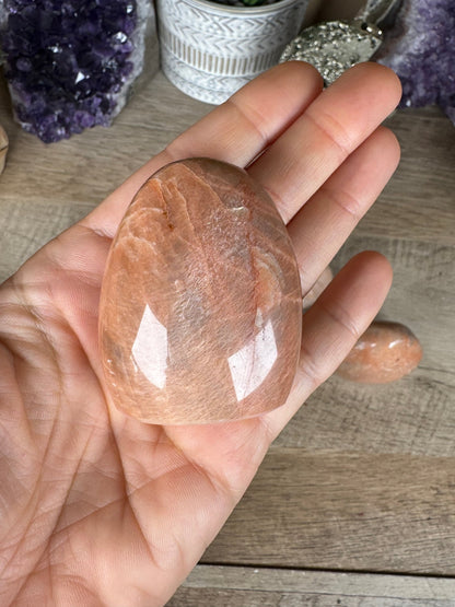 Peach Moonstone Freeform - Purple Door Alchemy
