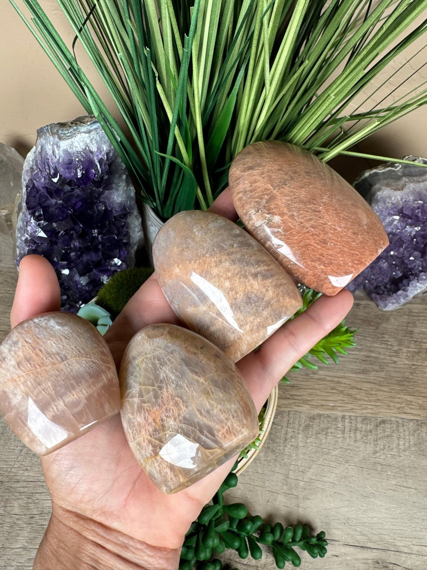 Peach Moonstone Freeform - Purple Door Alchemy
